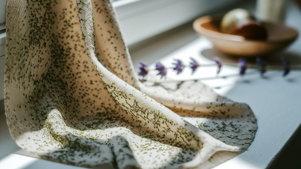 wzrost pleśni na tkaninach